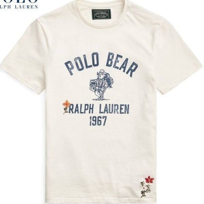 RL Polo Bear T-shirt, cotton print, casual versatile short sleeves